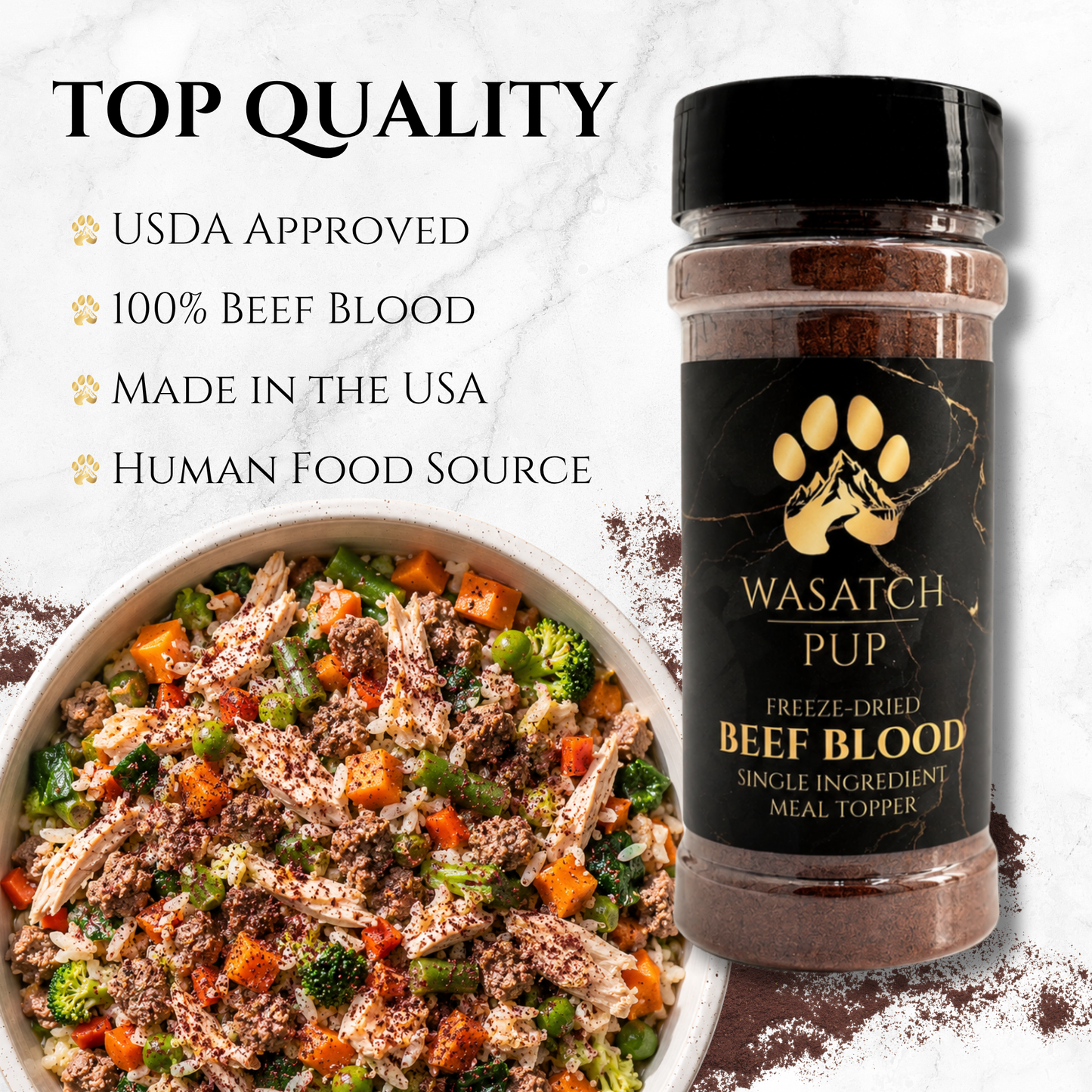 Wasatch Pup - Freeze-Dried Beef Blood | Meal Topper