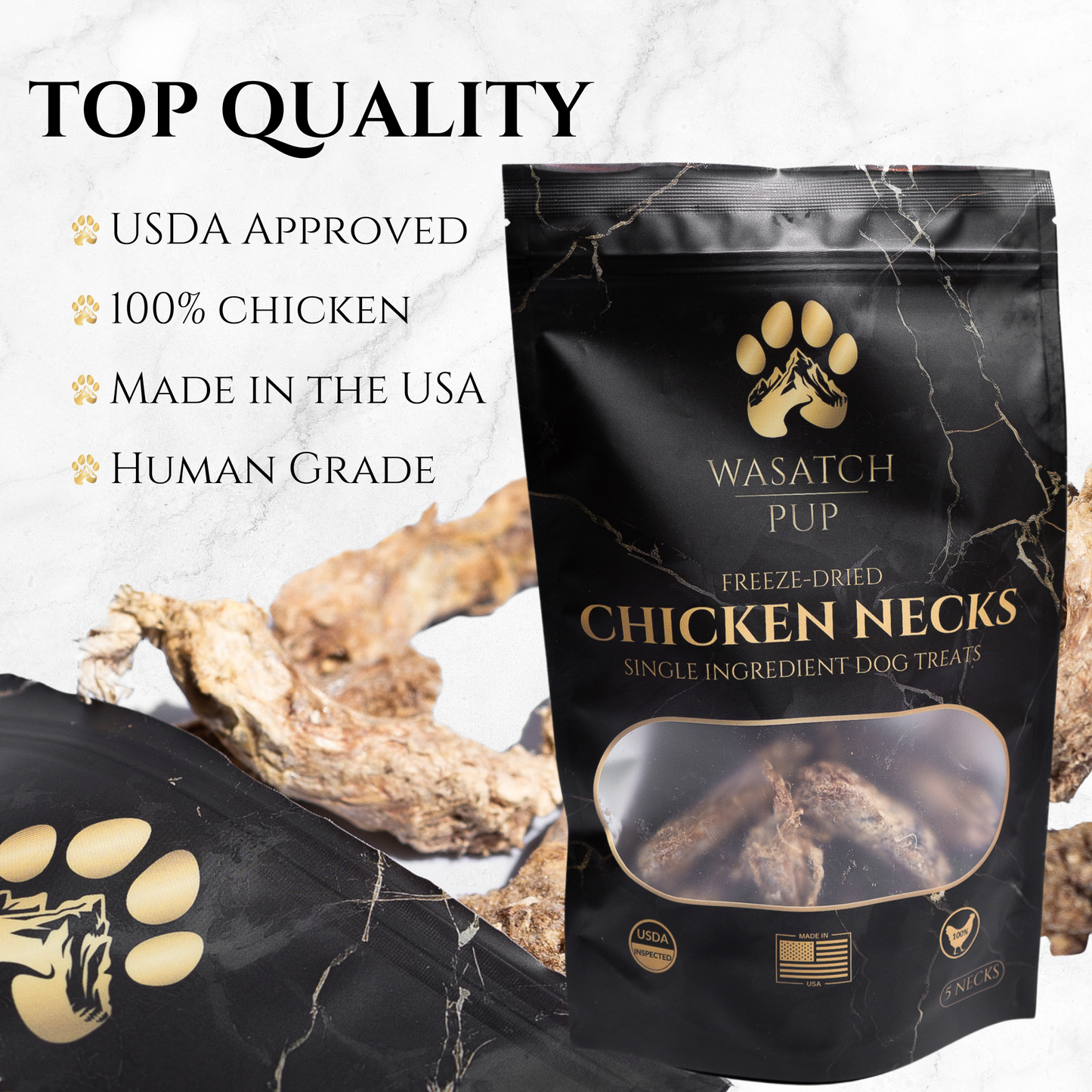 Wasatch Pup - Freeze-Dried Chicken Necks