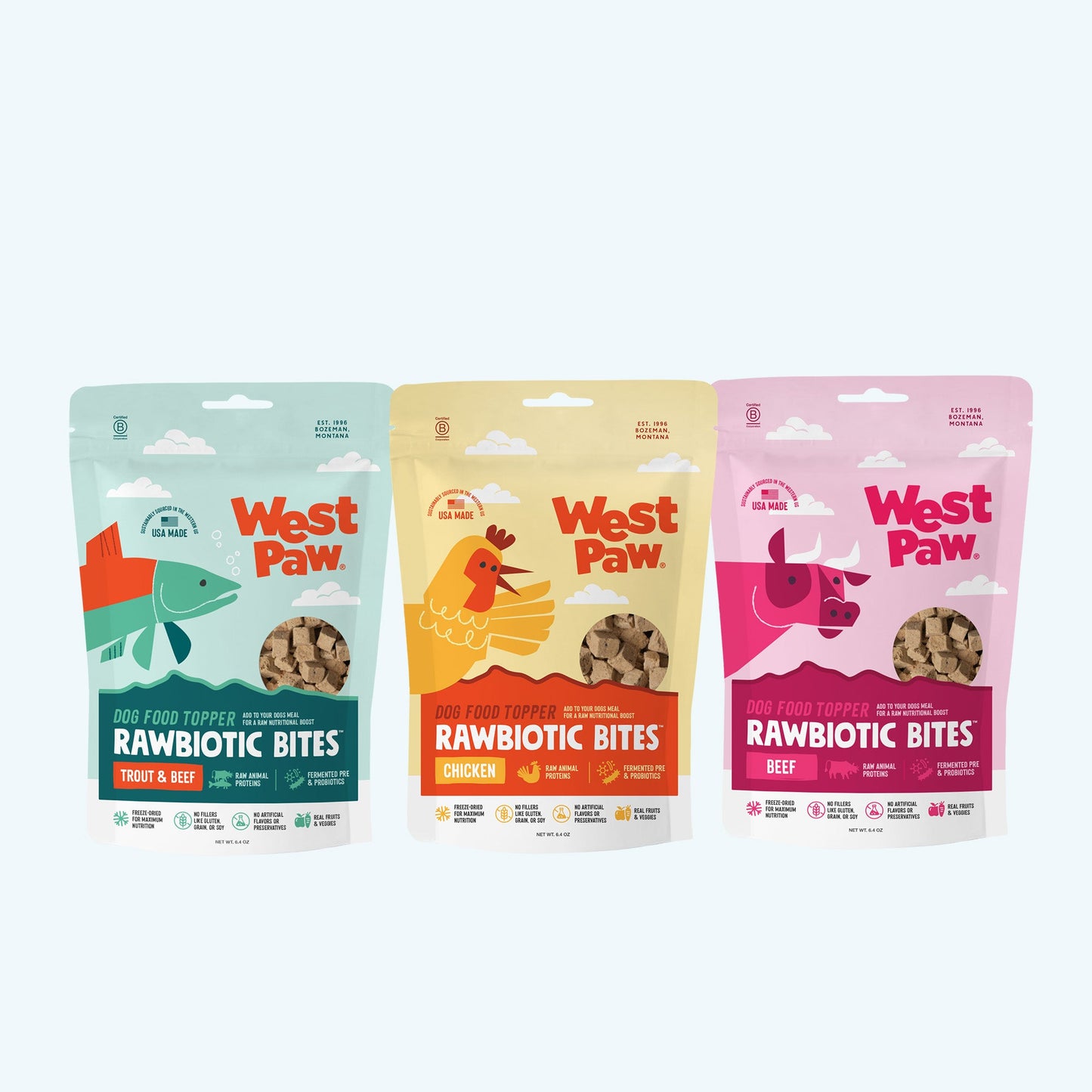 West Paw Rawbiotic Bites Dog Food Topper