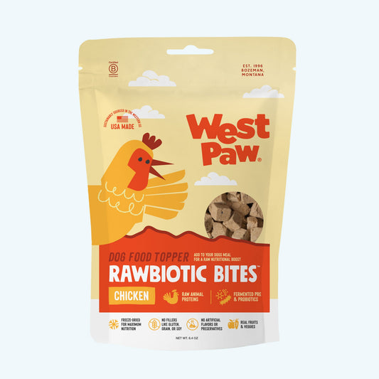 West Paw Rawbiotic Bites Chicken Dog Food Topper
