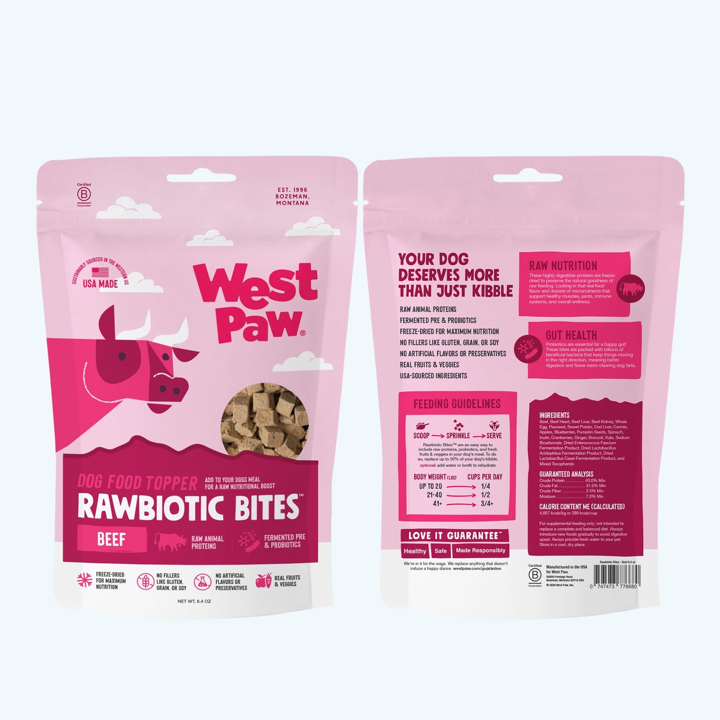 West Paw Rawbiotic Bites Dog Food Topper