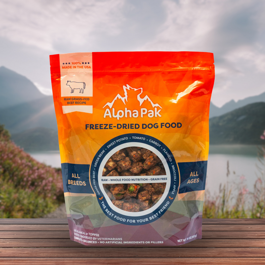 AlphaPak Freeze-Dried Raw Beef — Formulated for Dog Longevity