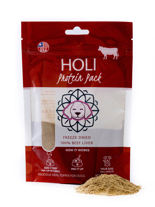 HOLI - Beef Liver Dog Food Topper - Freeze Dried - Single Ingredient