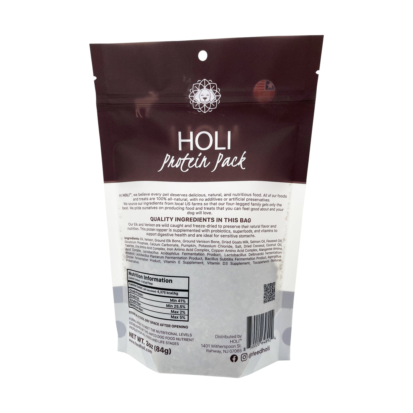 HOLI - Elk/Venison Dog Food Topper