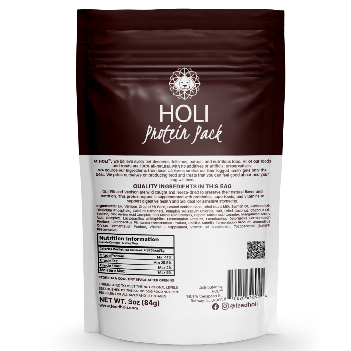 HOLI - Elk/Venison Dog Food Topper