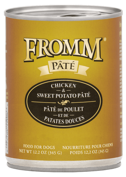 Fromm All Life Stages Grain Free Chicken & Sweet Potato Pate Wet Dog Can (12.2oz)