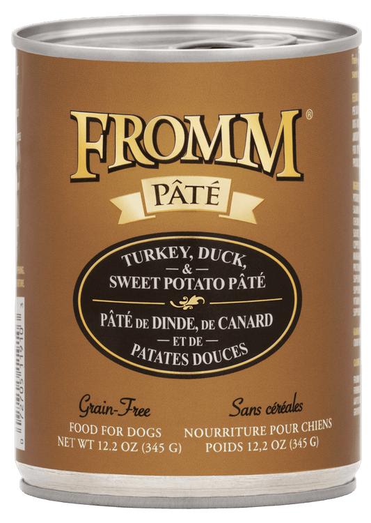 Fromm All Life Stages Grain-Free Turkey, Duck, & Sweet Potato Pate Wet Dog Can (12.2oz)