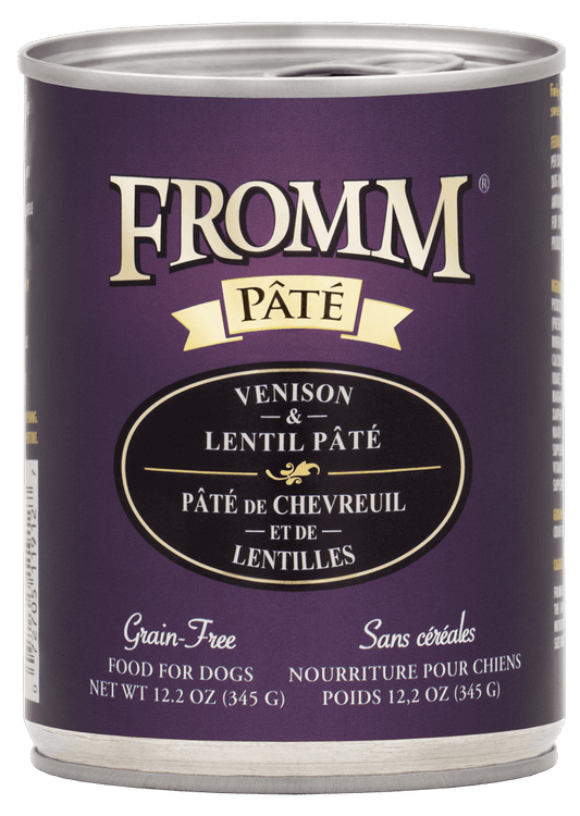Fromm All Life Stages Grain-Free Venison & Lentil Pate Wet Dog Can (12.2oz)