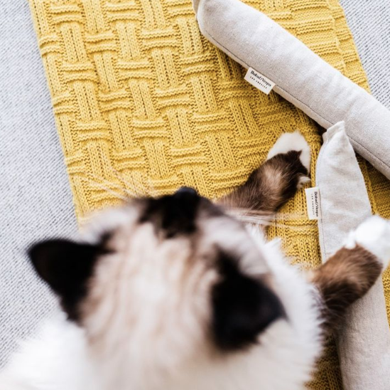 Boba & Vespa - Hemp & Cotton Cat Kicker Toy for Bunny Kicks | Boba & Vespa
