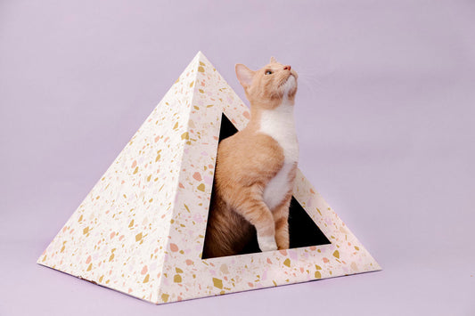 Kitty Kardboard 'Terrazzo' Cardboard Cat Pyramid