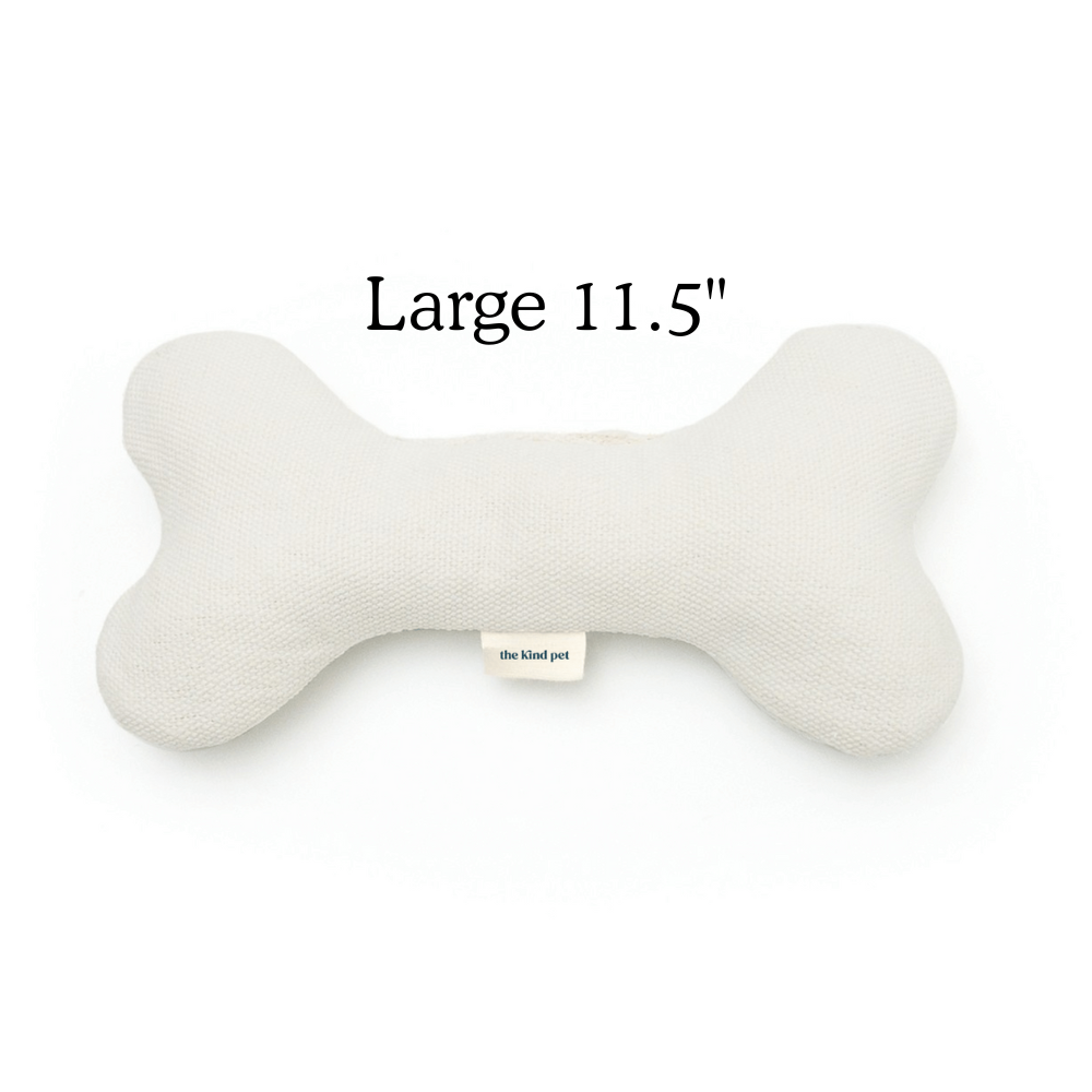Boba & Vespa - Plush Hemp Dog Toy Bone for Gentle Chewers | Boba & Vespa