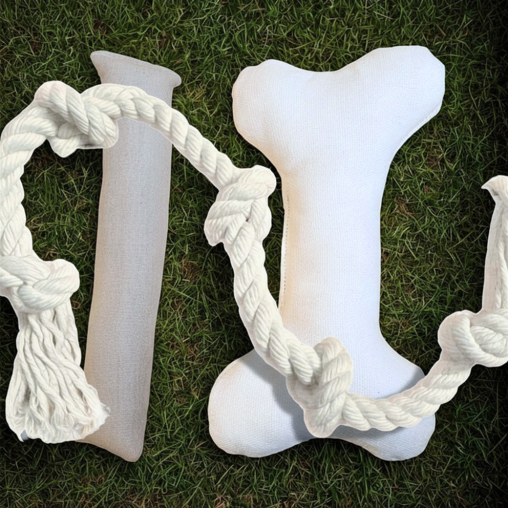 Boba & Vespa - Natural Dog Toy Bundle for Cuddles, Fetch and Tugging - Small to Large Dogs Options | Boba & Vespa