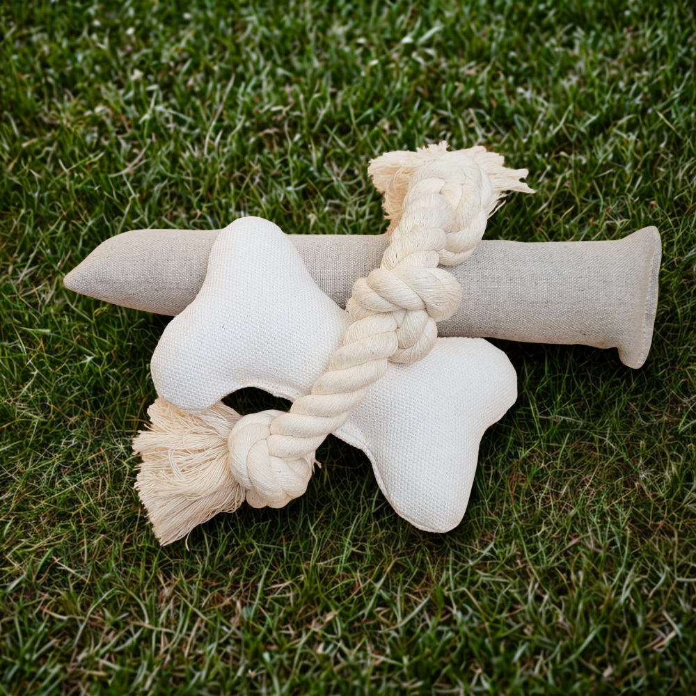 Boba & Vespa - Natural Dog Toy Bundle for Cuddles, Fetch and Tugging - Small to Large Dogs Options | Boba & Vespa