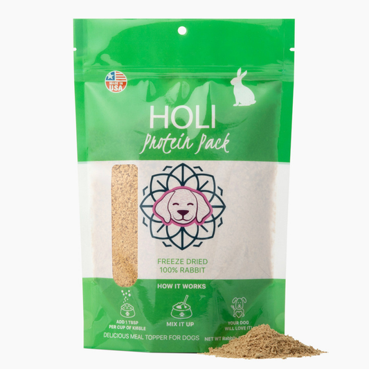 HOLI - Rabbit Dog Food Topper - Freeze Dried - Single Ingredient