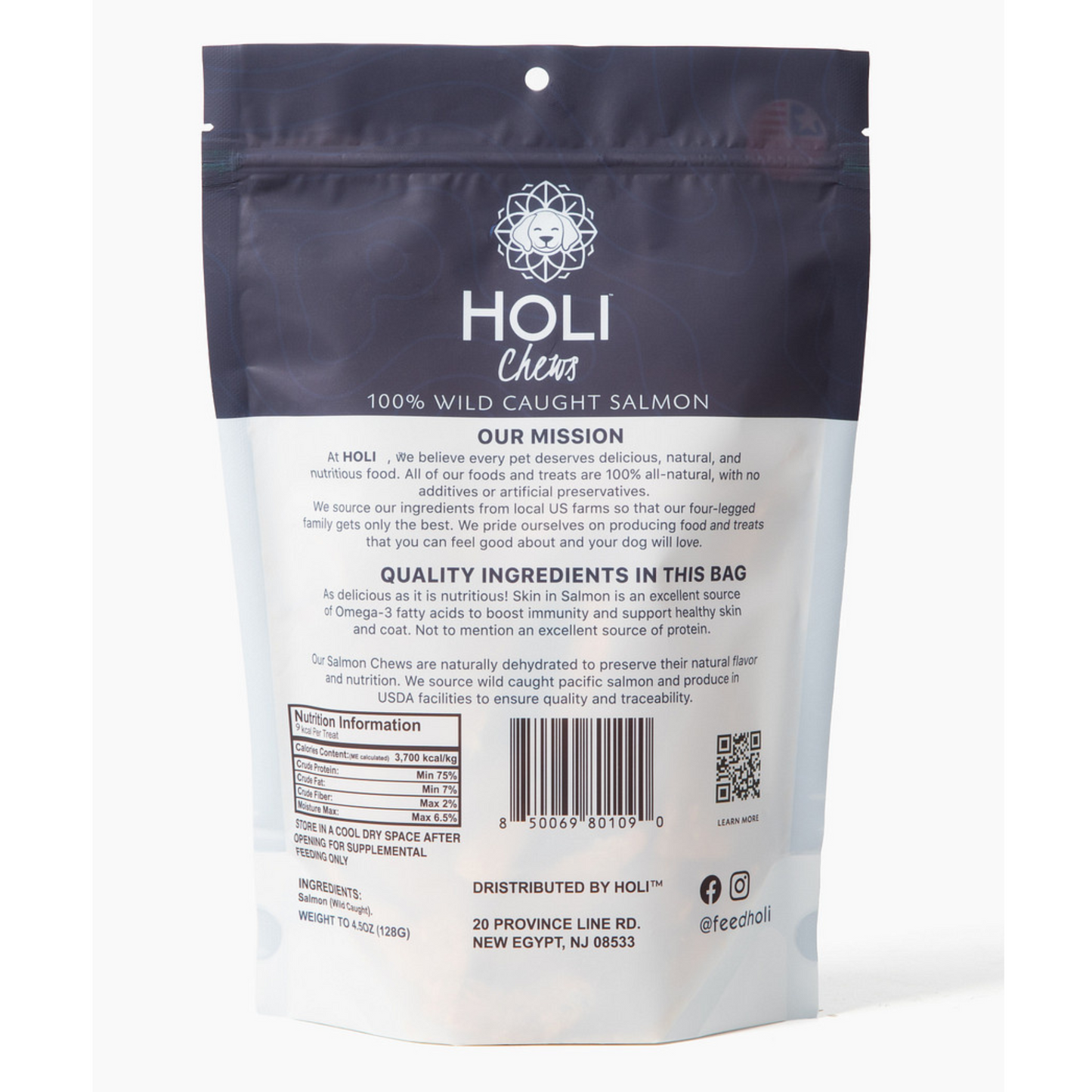 HOLI - Salmon Skin Dental Chews for Dogs and Cats