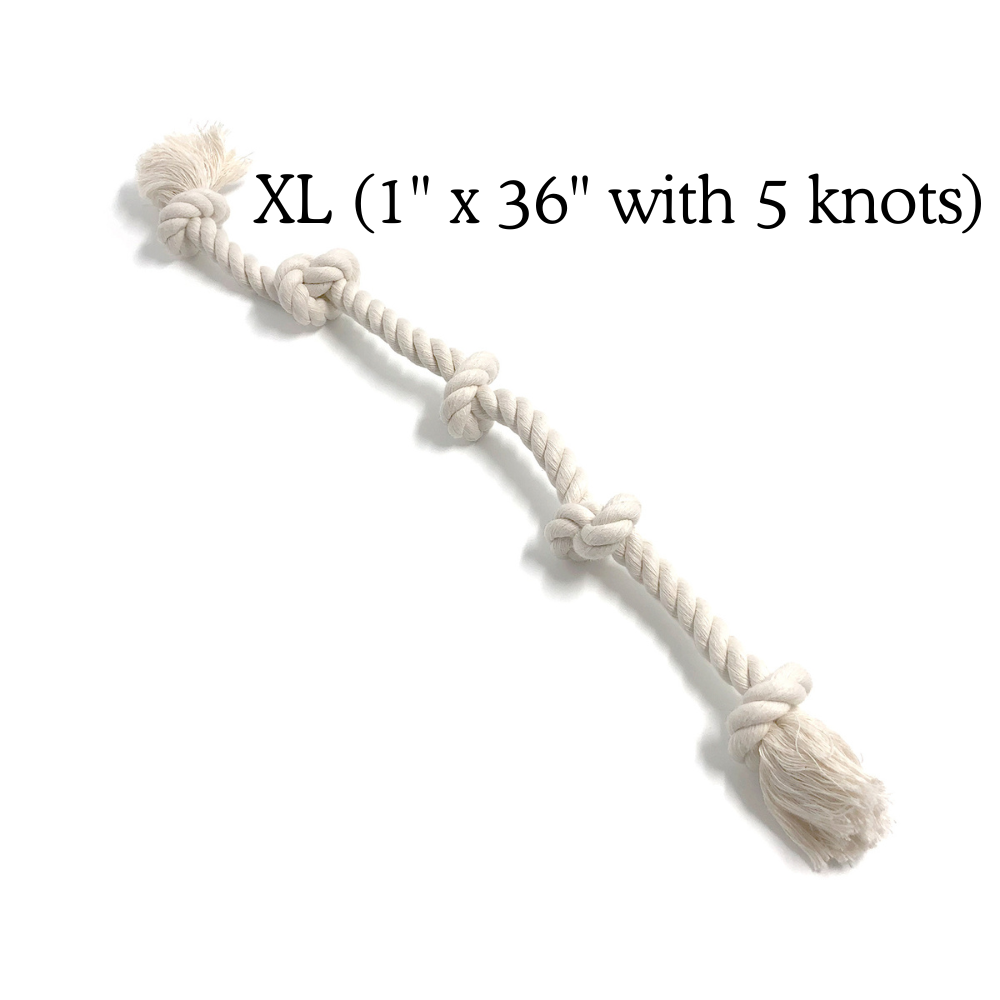Boba & Vespa - 100% Organic Cotton Rope Dog Toy - 5 Sizes | Boba & Vespa